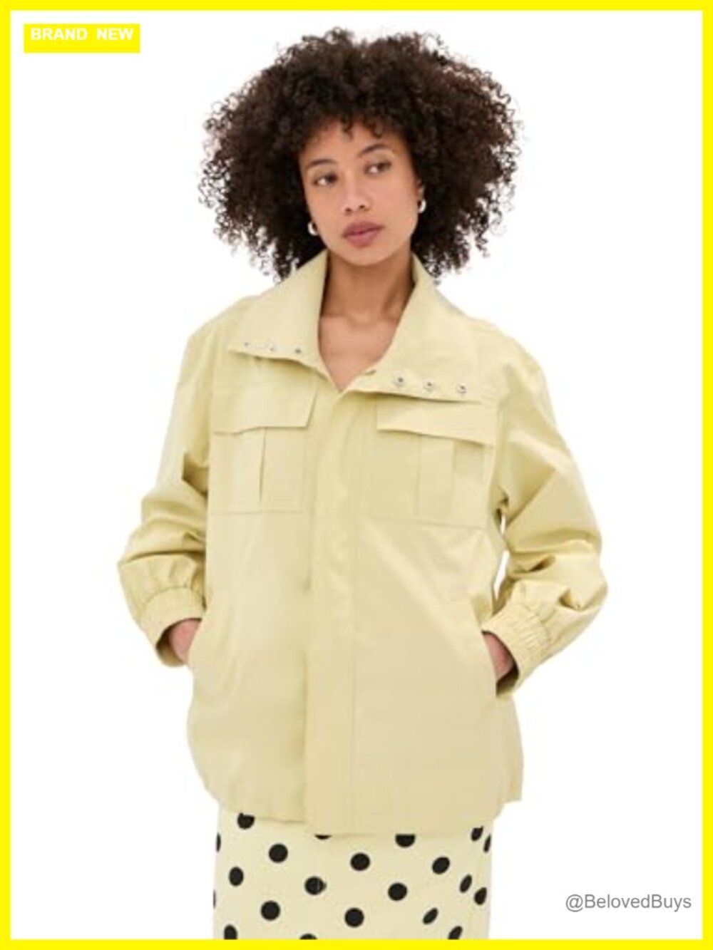 Lightweight Non-Stretch Technical Weave Anorak Jacket Funnel Neck Zip Front